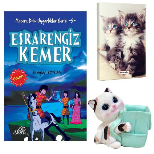 Esrarengiz Kemer - Maviş Kediler Planlama Defteri ve Sevimli Kedi Kalemlik