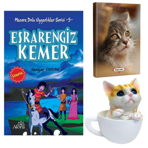 Esrarengiz Kemer - Mini Kedi Planlama Defteri ve Fincanda Kedi Kumbara