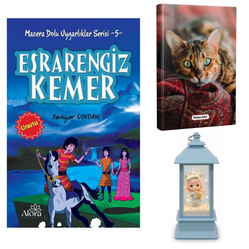 Esrarengiz Kemer - Şaşkın Kedi Planlama Defteri ve Ayıcıklı Kız Fener Tipi Işıklı Kar Küresi