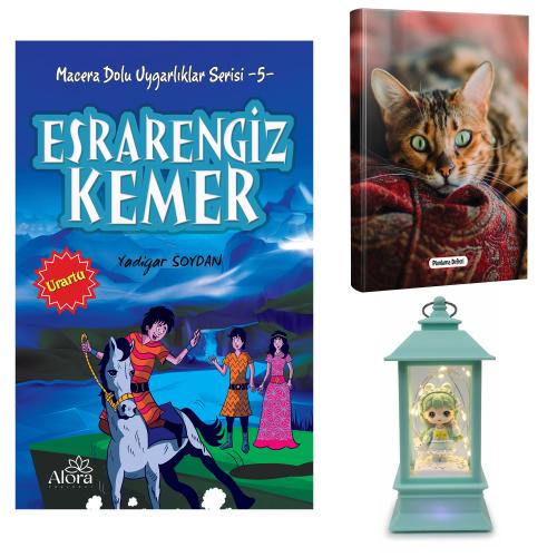 Esrarengiz Kemer - Şaşkın Kedi Planlama Defteri ve Tavşanlı Kız Fener Tipi Işıklı Kar Küresi