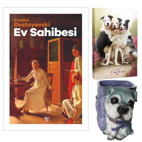 Ev Sahibesi - Fyodor Dostoyevski ve Dekoratif Köpek Kalemlik - Neşeli Dostlar Planlama Defteri
