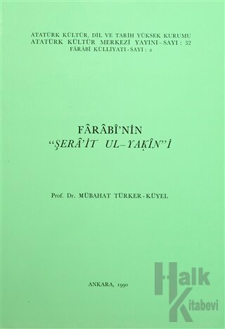 Farabi'nin Şera'it Ul-Yakin'i - Halkkitabevi