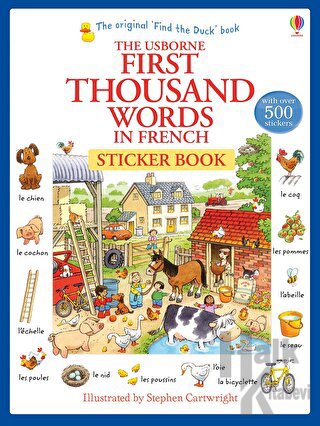 First Thousand Words in French Sticker Book - Halkkitabevi