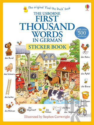 First Thousand Words in German Sticker Book - Halkkitabevi