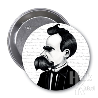 Friedrich Nietzsche (Karikatür) - Rozet - Halkkitabevi