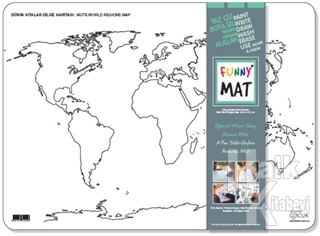 Dünya Kıtalar Dilsiz Haritası - Funny Mat