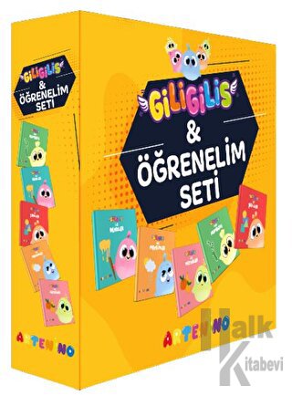 Giligilis ile Öğrenelim Seti - Eğitici Mini Karton Kitap Serisi - Halk