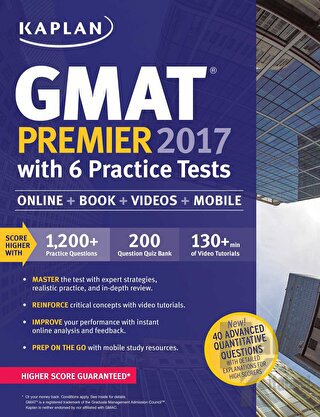 Gmat Premıer 2017 With 6 Practice Tests - Halkkitabevi