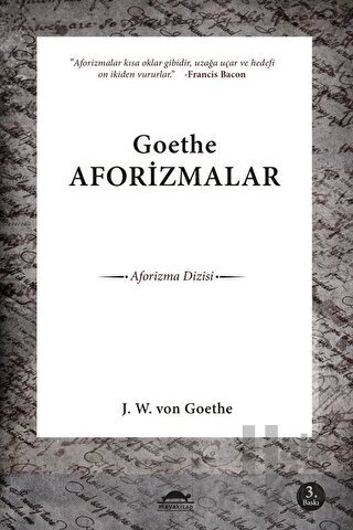 Goethe Aforizmalar - Halkkitabevi