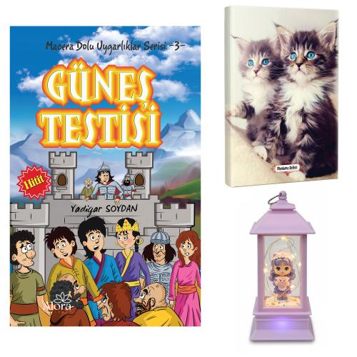 Güneş Testisi - Maviş Kediler Planlama Defteri ve Oyuncak Domuzcuklu K