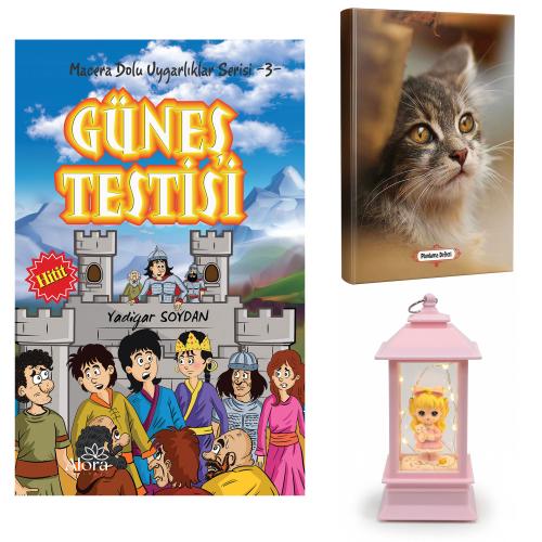 Güneş Testisi - Minik Kedi Planlama Defteri ve Kedili Kız Fener Tipi I