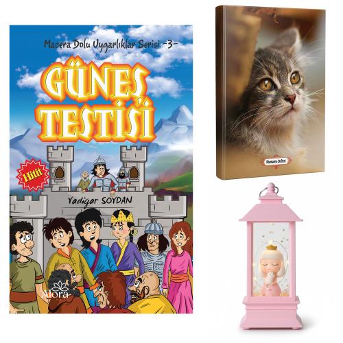 Güneş Testisi - Minik Kedi Planlama Defteri ve Kedili Prenses Fener Ti