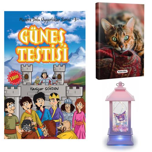 Güneş Testisi - Şaşkın Kedi Planlama Defteri ve Kuromi Temalı Fener Ti