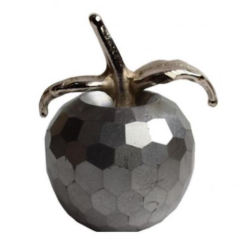 Gümüş Rengi Büyük Beton Elma - Halkkitabevi