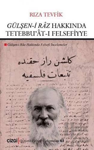 Gülşen-i Raz Hakkında Tetebbu'at-ı Felsefiyye - Halkkitabevi