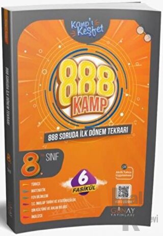 Günay Yayınları 8. Sınıf 888 Soruda İlk Dönem Kamp Kitabı - Halkkitabe