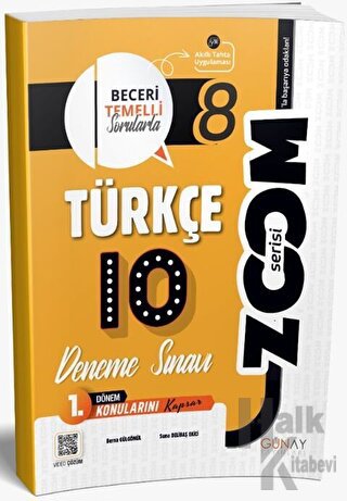 8. Sınıf Türkçe 1. Dönem 10 lu Zoom Serisi Deneme Sınavı