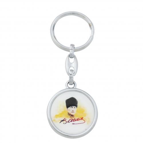 Güneş, İmza, Kalpaklı Atatürk Damla Etiket Anahtarlık