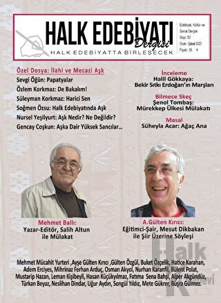 Halk Edebiyatı Dergisi Sayı: 52 Ocak - Şubat 2023 - Halkkitabevi