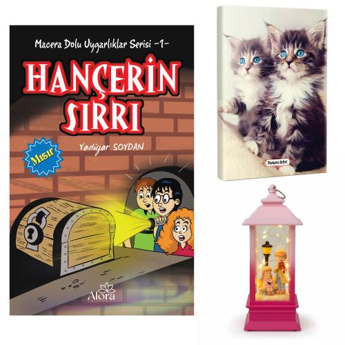 Hançerin Sırrı - Maviş Kediler Planlama Defteri ve Melodi ve Huzur Fener Tipi Işıklı Kar Küresi