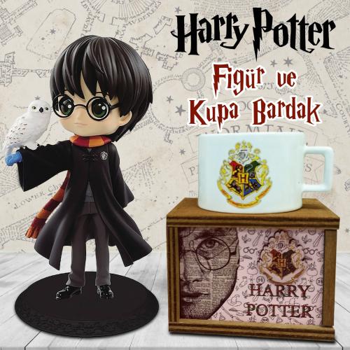 Harry Potter Figür ve Ahşap Kutulu Kupa Bardak