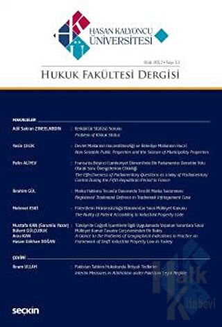Hasan Kalyoncu Üniversitesi Hukuk Fakültesi Dergisi Sayı:13 Ocak 2017