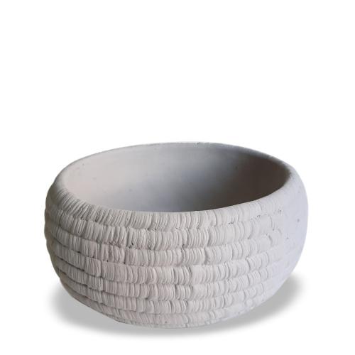 Hasır Desenli Büyük Beton Kase - Halkkitabevi