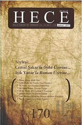 Hece Aylık Edebiyat Dergisi Sayı: 170 - Halkkitabevi