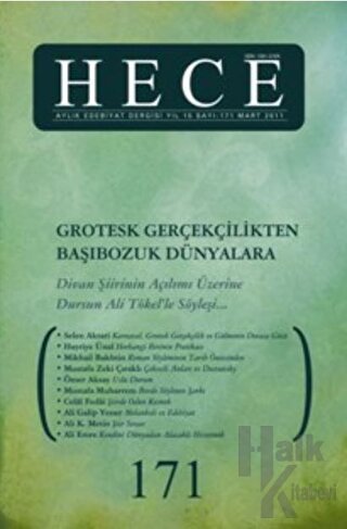 Hece Aylık Edebiyat Dergisi Sayı: 171 - Halkkitabevi