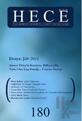 Hece Aylık Edebiyat Dergisi Sayı: 180