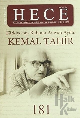Hece Aylık Edebiyat Dergisi Sayı: 181 Kemal Tahir Özel Sayısı: 23 - Ha