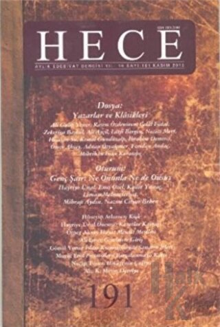 Hece Aylık Edebiyat Dergisi Sayı: 191 - Halkkitabevi