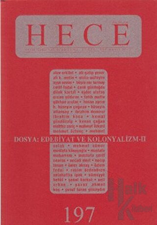 Hece Aylık Edebiyat Dergisi Sayı: 197 - Halkkitabevi