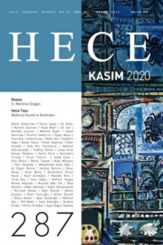 Hece Aylık Edebiyat Dergisi Sayı: 287 Kasım 2020 - Halkkitabevi