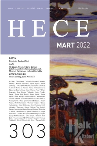 Hece Aylık Edebiyat Dergisi Sayı: 303 Mart 2022 - Halkkitabevi