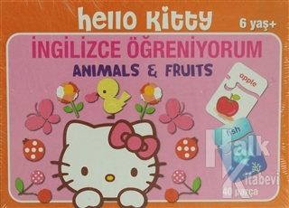 Hello Kitty İngilizce Öğreniyorum Animals and Fruits 40 Parça Puzzle