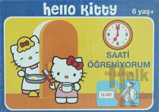 Hello Kitty Saati Öğreniyorum Yap Boz (96 Parça) (Ciltli) - Halkkitabe
