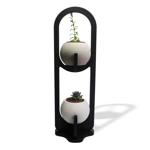 Hera 2'li Beton Saksılı Ahşap Çiçeklik - Halkkitabevi