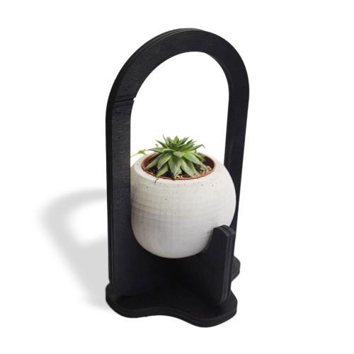 Hera Beton Saksılı Ahşap Çiçeklik - Halkkitabevi