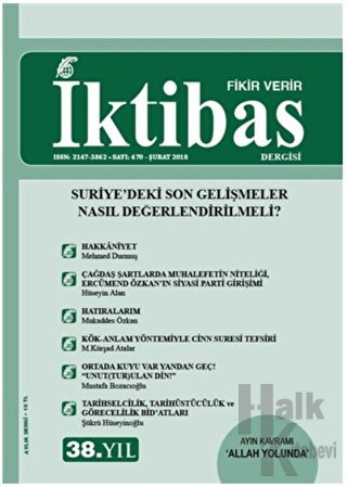 İktibas Dergisi Sayı: 470 Şubat 2018 - Halkkitabevi