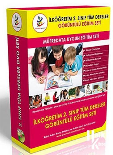 İlköğretim 2. Sınıf Tüm Dersler Görüntülü DVD Seti (30 DVD)