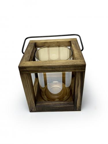 Küçük Ahşap Fener Mumluk - Halkkitabevi