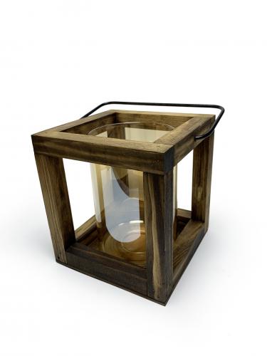 Küçük Ahşap Fener Mumluk - Halkkitabevi