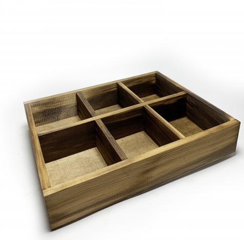 6 Gözlü Masif Ahşap Saksılık - Halkkitabevi