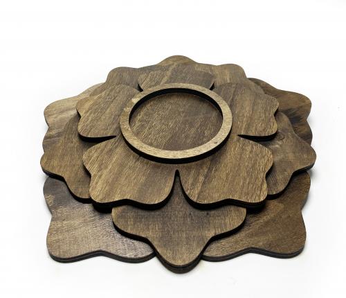 3 Kat Çiçek Camlı Mumluk - Halkkitabevi