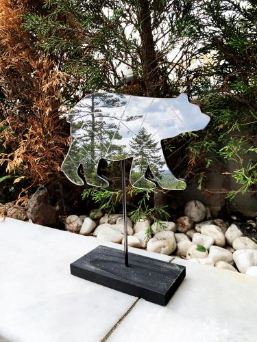 Ayaklı Gümüş Rengi Aynalı Ayı - Halkkitabevi Ayaklı Gümüş Rengi Aynalı Ayı - Halkkitabevi