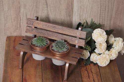 HK Dekor Lena Beton Saksılı Ahşap Bank - Halkkitabevi