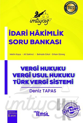 İmtiyaz Hakimlik Soru Bankası Vergi Hukuku- Vergi Usul Hukuku- Türk Ve