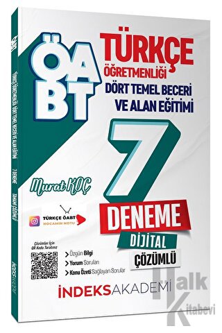 İndeks Akademi ÖABT Türkçe Dört Temel Beceri ve Alan Eğitimi 7 Deneme PDF Çözümlü