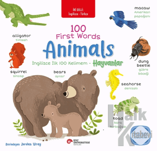 İngilizce İlk 100 Kelimem - Hayvanlar - Halkkitabevi